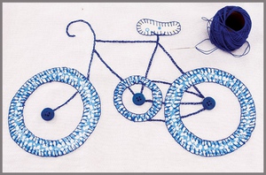 Trang trí túi xách lạ mắt với hình chiếc xe đạp 5