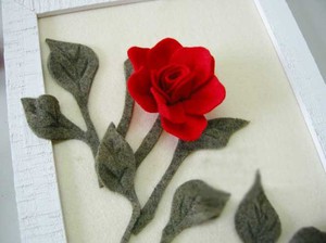 Làm hoa hồng vải trang trí khung tranh lãng mạn 8