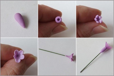 Cách làm hoa oải hương từ đất sét cực đẹp mà đơn giản 7