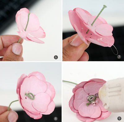 Khéo tay cắt giấy làm hoa giả siêu xinh 10