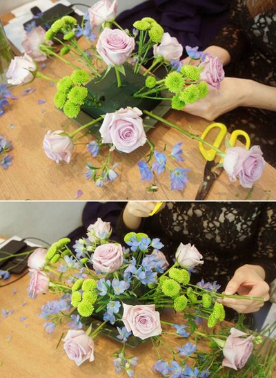 Cách cắm hoa để bàn đơn giản mà đẹp 9