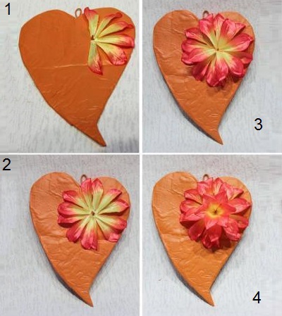 Cắt dán hoa thành hình trái tim tuyệt đẹp 9