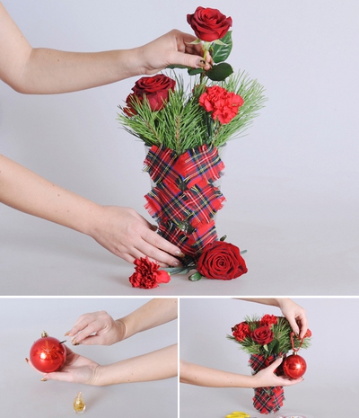 3 c&aacute;ch cắm hoa đẹp lung linh cho dịp Noel 6