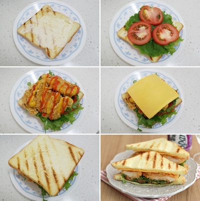 3 món ăn sáng ngon lạ từ bánh mỳ sandwich 16