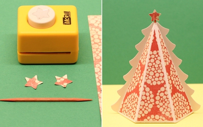 Tự chế hộp qu&agrave; h&igrave;nh c&acirc;y th&ocirc;ng Noel si&ecirc;u xinh 15
