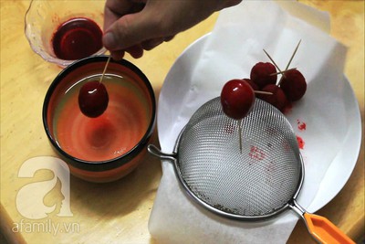 Làm bánh đậu xanh hình trái cherry ngon đẹp mê mẩn 19