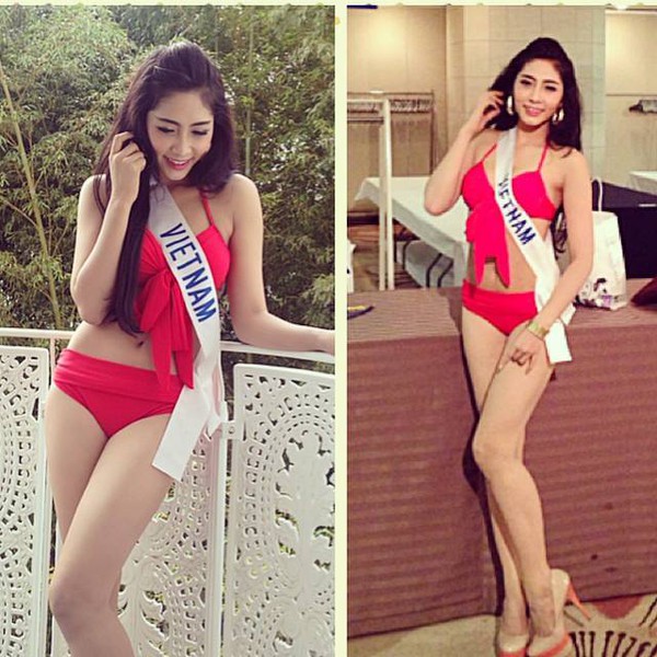 Hoa hậu Quốc tế 2014 khoe dáng gợi cảm với trang phục áo tắm 2