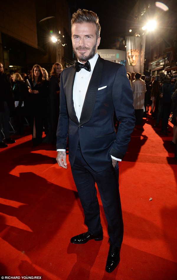 David Beckham gây xôn xao trên thảm đỏ BAFTA 2015 1