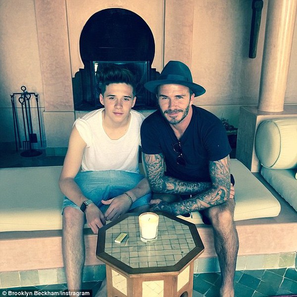 brooklyn beckham và bố