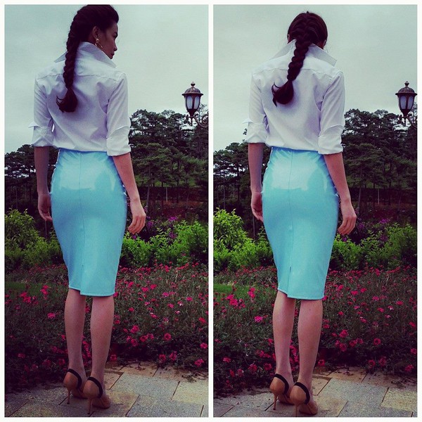 Muôn kiểu mặc chân váy midi dịu dàng của kiều nữ Việt 20
