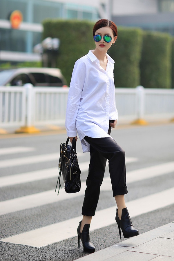 Street style dịu d&agrave;ng dưới nắng thu của ph&aacute;i đẹp Ch&acirc;u &Aacute;  8