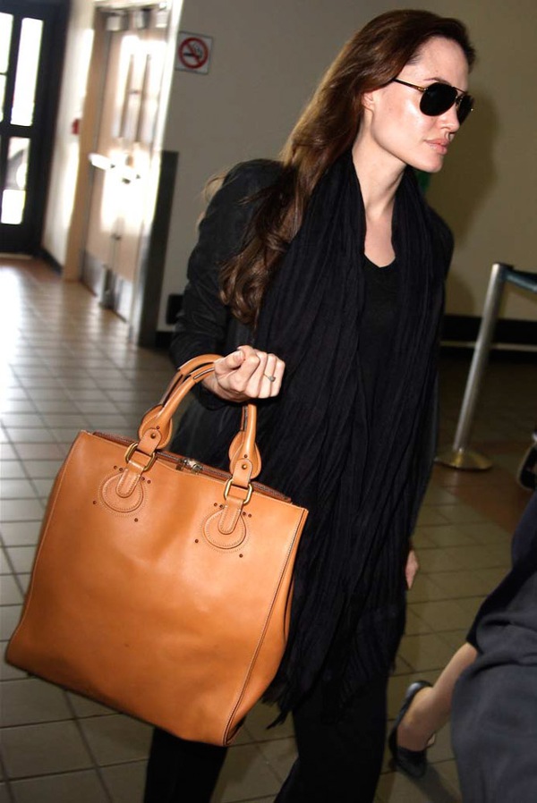 Angelina Jolie Debuts the Brand New Louis Vuitton Capucines Bag - PurseBlog
