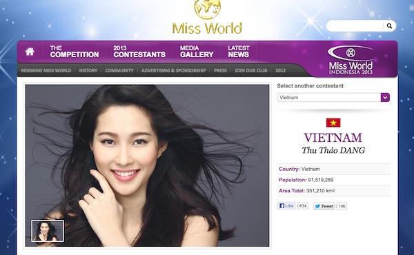 Thu Thảo sẽ không dự thi Miss World 2013 1