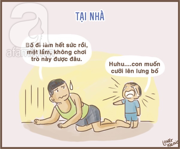 Sự trái ngược hài hước của bố tại nhà và tại nơi làm việc