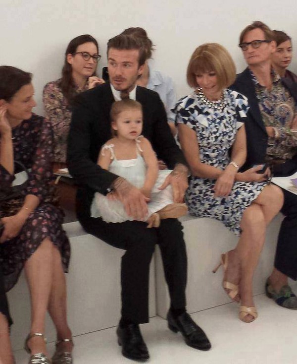 David Beckham và con gái Harper.