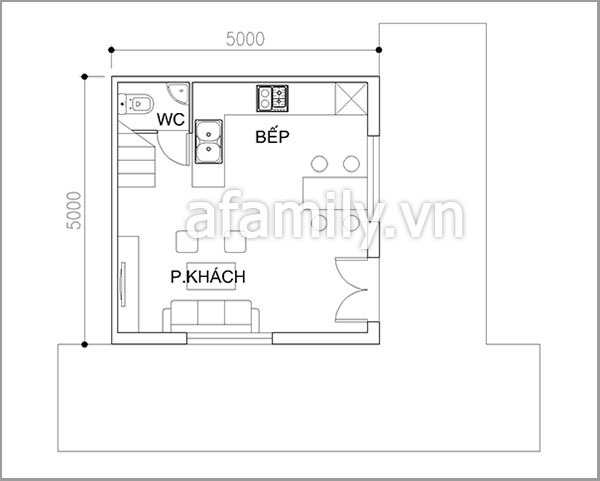 Tư vấn thiết kế nhà 25 mét vuông nhỏ mà xinh 2