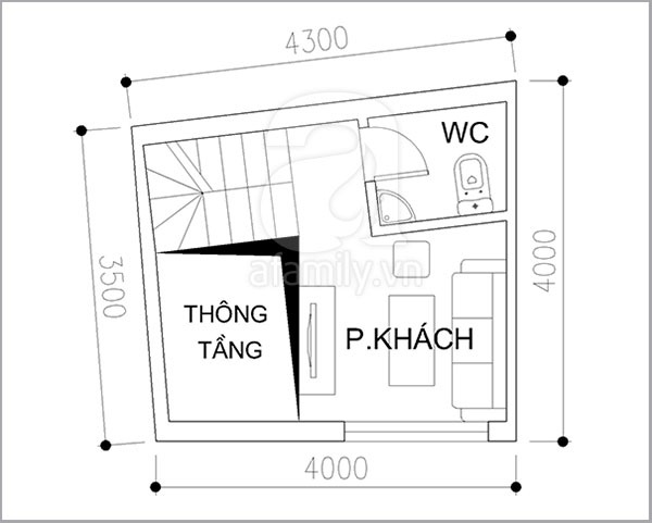 Gợi ý thiết kế nhà 15 mét vuông đẹp và khoa học 2