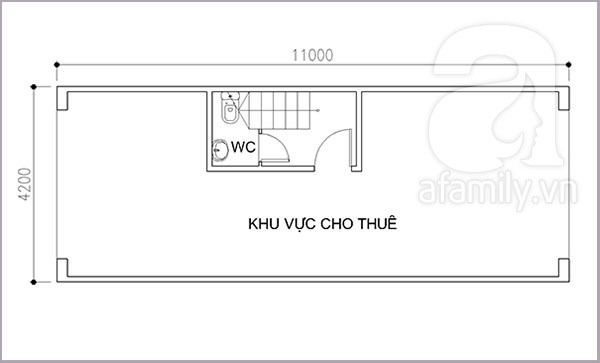 Thiết kế hợp lý nhà 46 mét vuông cho hai hộ gia đình sử dụng 1