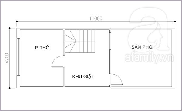 Thiết kế hợp lý nhà 46 mét vuông cho hai hộ gia đình sử dụng 3