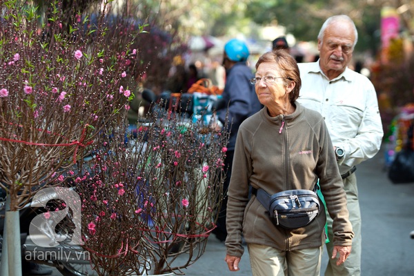 Du khách nước ngoài thích thú với chợ hoa Hàng Lược 12