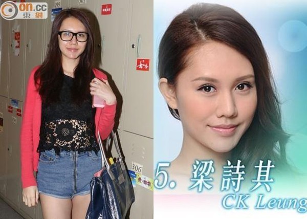 Thí sinh Hoa hậu Hồng Kông 2014 lộ mặt mộc xấu xí 2