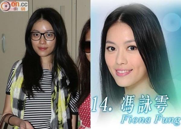 Thí sinh Hoa hậu Hồng Kông 2014 lộ mặt mộc xấu xí 3