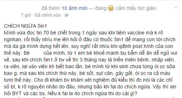 (Ảnh chụp màn hình facebook nhân vật)