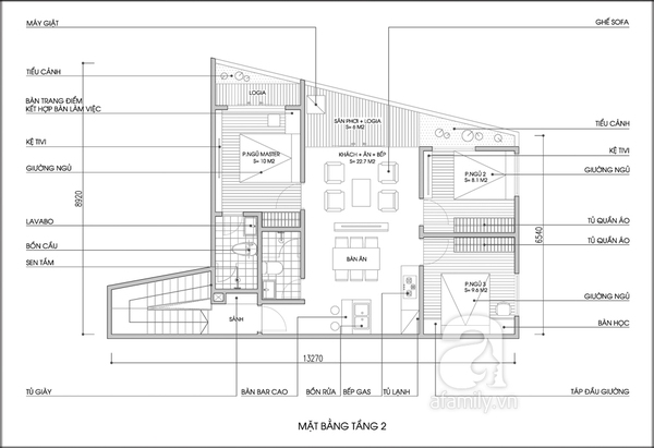 Tư vấn thiết kế cho nhà 2 mặt tiền vừa kinh doanh vừa làm nhà ở 3