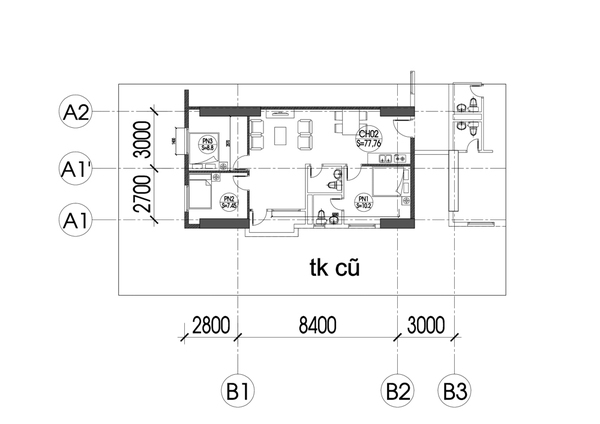 Tư vấn cải tạo căn hộ rộng 80m² cho đôi vợ chồng trẻ 1