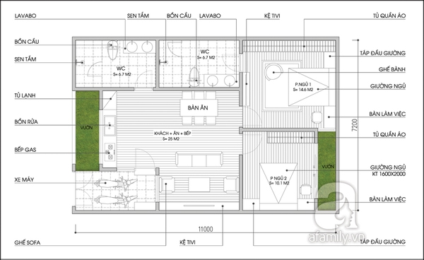 Tư vấn cải tạo và bố trí nội thất cho căn hộ rộng 79,2m² 1