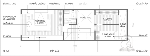 Tư vấn thiết kế và bố trí nội thất cho nhà phố có 6 phòng ngủ  2