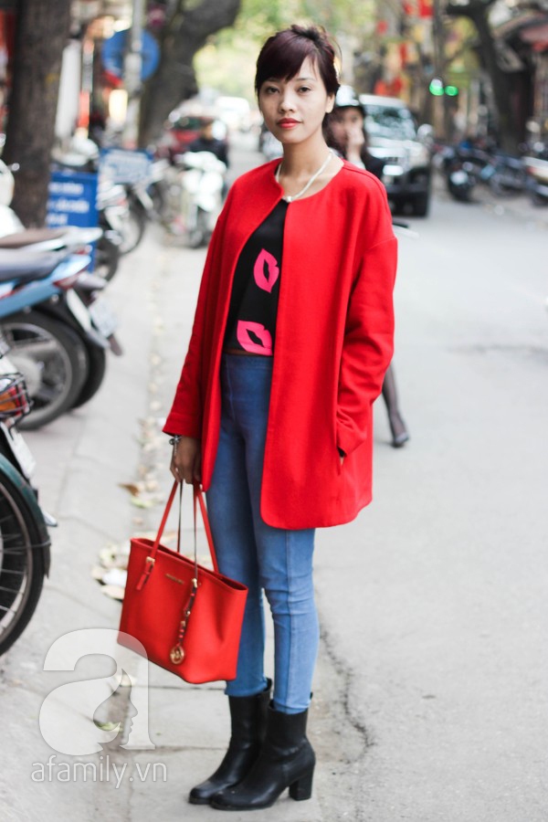 Áo khoác dáng dài tràn ngập street style phái đẹp Hà Thành 5