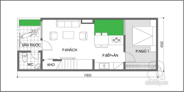 Tư vấn thiết kế nhà 2 tầng thoáng đãng trên mảnh đất 53m² 1