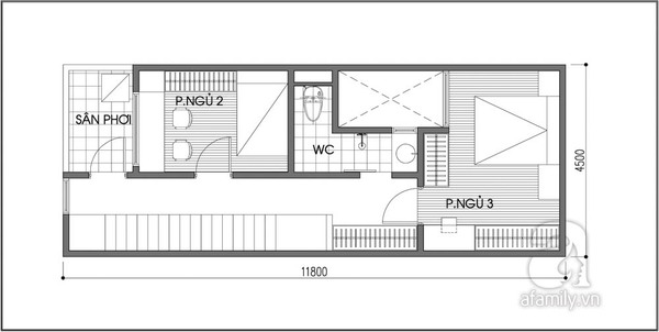 Tư vấn thiết kế nhà 2 tầng thoáng đãng trên mảnh đất 53m² 2