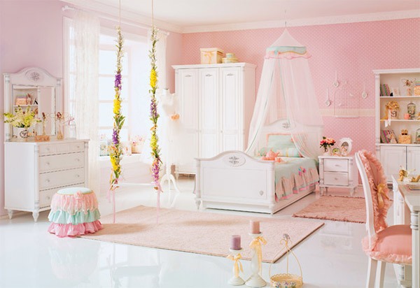 10 mẫu phòng ngủ màu hồng đẹp như cổ tích cho bé gái