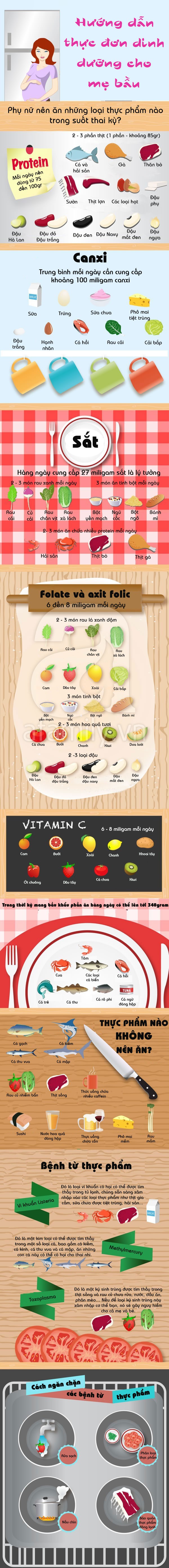 Hướng dẫn thực đơn dinh dưỡng chuẩn cho mẹ bầu 1