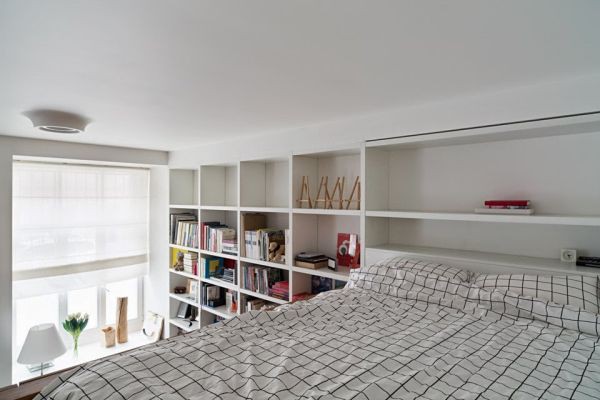 Căn hộ 32m&sup2; với ph&ograve;ng ngủ - nh&agrave; tắm nằm trong khối hộp 3