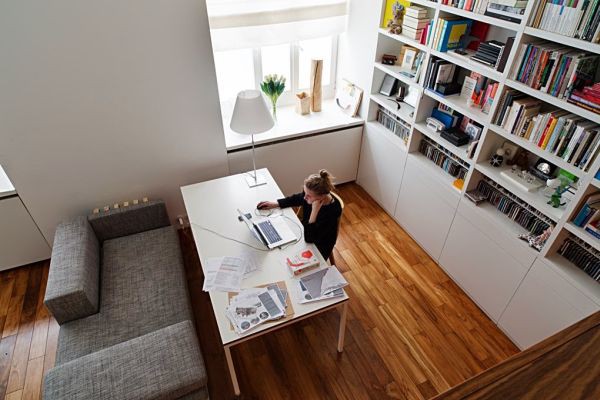 Căn hộ 32m&sup2; với ph&ograve;ng ngủ - nh&agrave; tắm nằm trong khối hộp 7