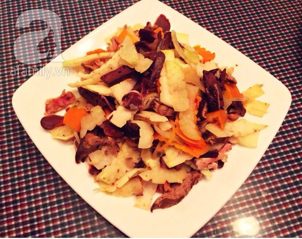 Su hào xào lòng gà