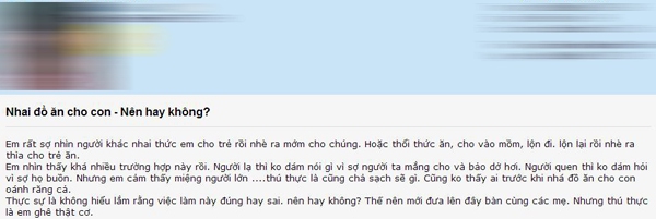 "Nhìn bà nội nhai cơm cho con mà phát khiếp!" 2