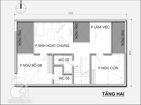 Tư vấn thiết kế nhà 3 tầng tiện nghi với nhiều khoảng xanh 2