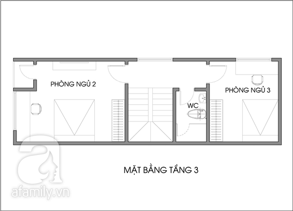 Tư vấn thiết kế căn nhà ống 47 mét có 2 mặt tiền 3