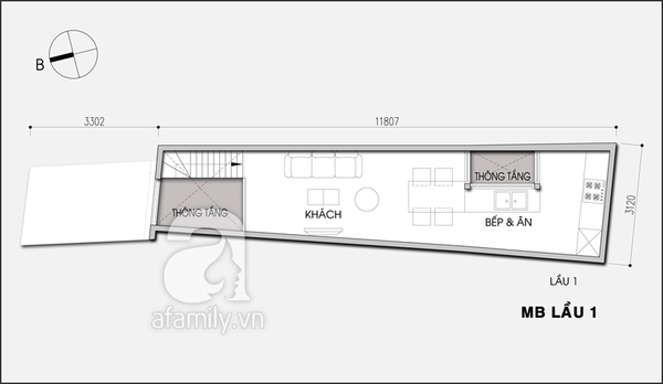 Tư vấn thiết kế nhà 38,7 mét vuông trên mảnh đất 