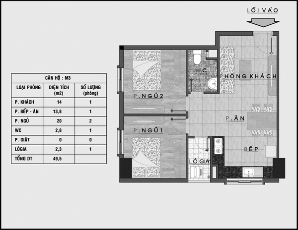 Tư vấn bố trí nội thất căn hộ 50m² cho gia đình 4 người 1