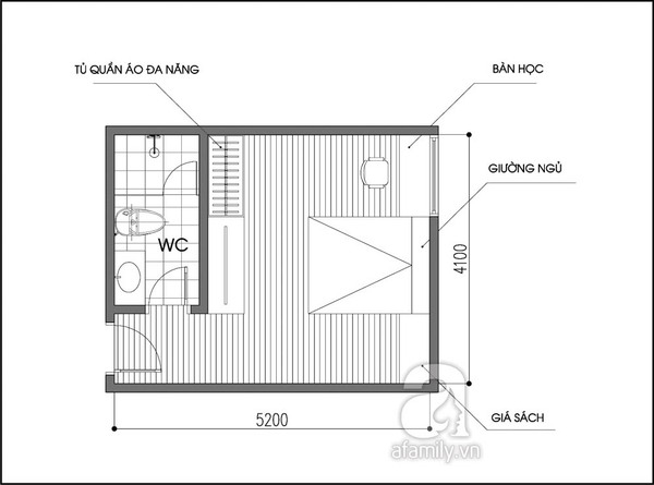 Tư vấn 2 phương án bố trí nội thất cho phòng 20m² đa năng 1