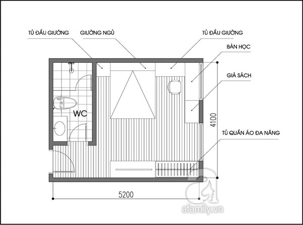 Tư vấn 2 phương án bố trí nội thất cho phòng 20m² đa năng 2