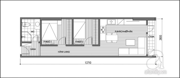 Tư vấn cải tạo và thêm phòng ngủ cho căn hộ 47,8m² 2