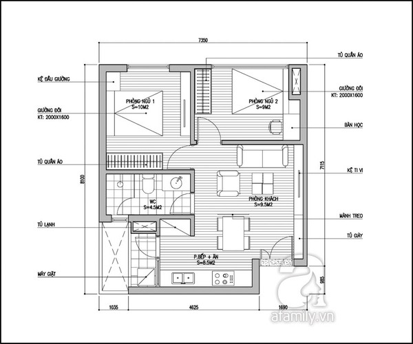 Tư vấn cải tạo nâng cấp căn hộ 51m² từ 1 lên 2 phòng ngủ