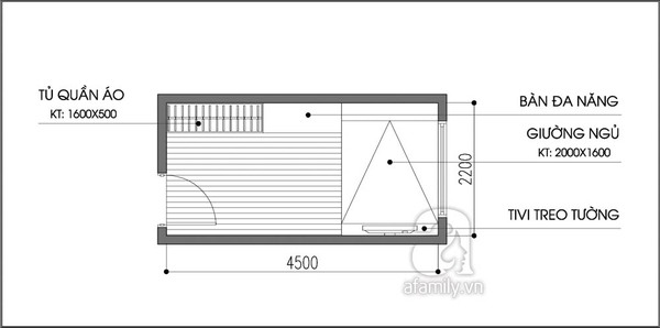 Tư vấn bố trí nội thất cực gọn cho phòng ngủ 10m² 1