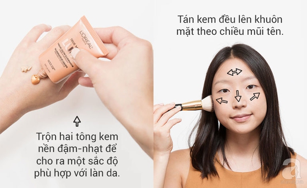 mẹo đánh kem nền 